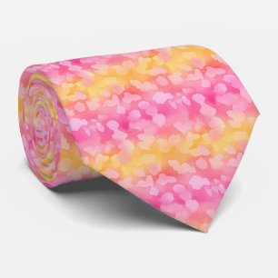 Abstrakten "Rosa Lemonade" med fetstil och ljus Vå Slips