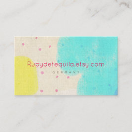 Abstrakten Rupydetquila för vattenfärgsfärg Visitkort
