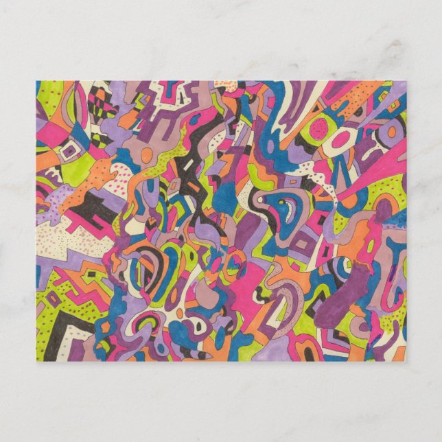 abstrakten ’Samba’ Vykort (Framsida)