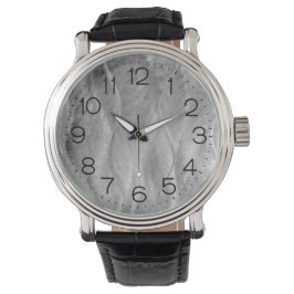 Abstrakten silver Brushed Metall Armbandsur