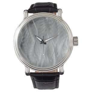 Abstrakten silver Brushed Metall Armbandsur