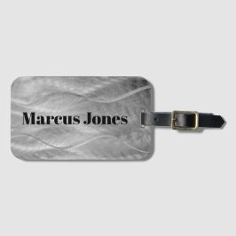 Abstrakten silver Brushed Metall Bagagebricka