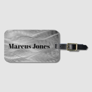 Abstrakten silver Brushed Metall Bagagebricka