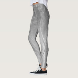 Abstrakten silver Brushed Metall Leggings