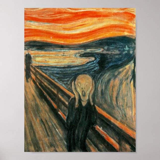 Abstrakten Skräm Munch Modern Art Poster (Framsidan)