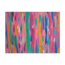 Abstrakten Skriv ut rosa Brushstrokes