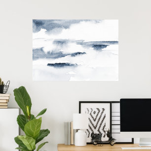 Abstrakten Slate Watercolor Poster
