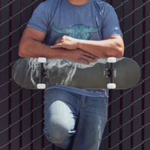 Abstrakten snyggt Beach Vibes Mini Skateboard Bräda 18,5 Cm