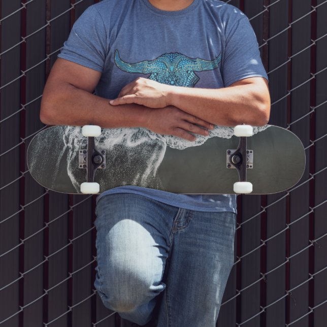 Abstrakten snyggt Beach Vibes Mini Skateboard Bräda 18,5 Cm (Utomhus 3)