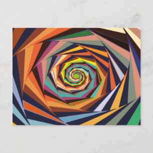 Abstrakten Spiral i linjärt plattor Vykort