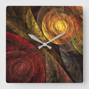 Abstrakten Square Spiral Fyrkantig Klocka