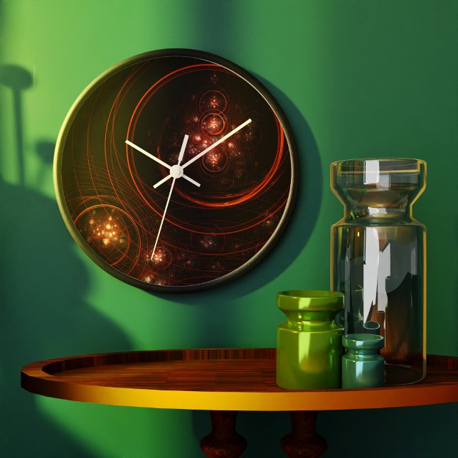 Abstrakten Starlight Art Round Stor Klocka (Starlight Abstract Art Round Clock)