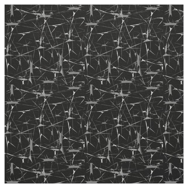 Abstrakten Svart och vit platta Skriv ut Tyg (Provkarta)