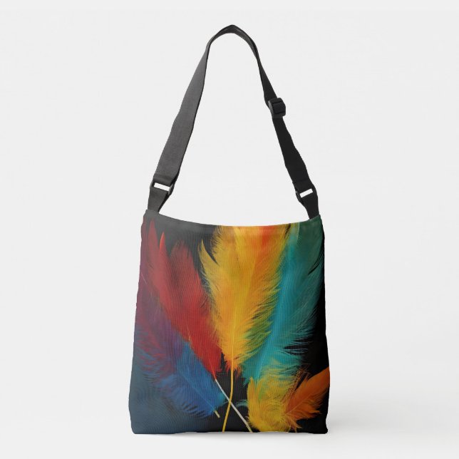 Abstrakten Sydväst Feather Axelväska (Framsida)