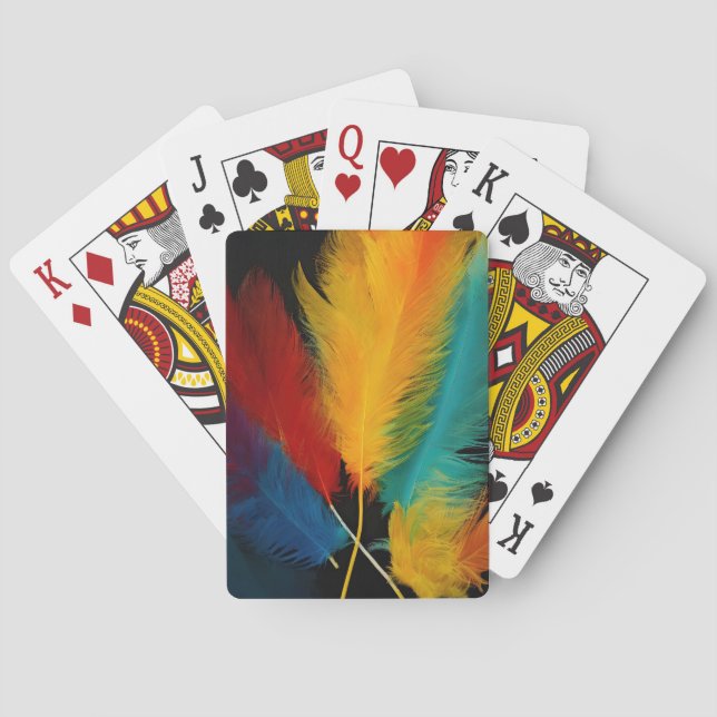 Abstrakten Sydväst Feather Casinokort (Baksidan)
