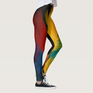 Abstrakten Sydväst Feather Leggings