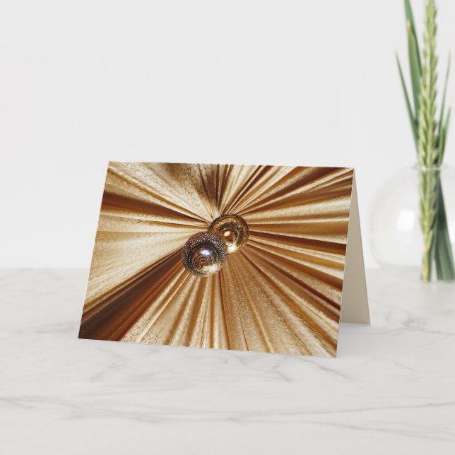 Abstrakten Tan och Guld, Tillfällen Blank Hälsning Kort (Framsida)