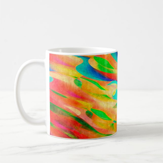 abstrakten tapet bakgrupp med flera färg-färgbilde kaffemugg (Vänster)