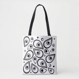 Abstrakten Tear Drots Tote Bag Tygkasse