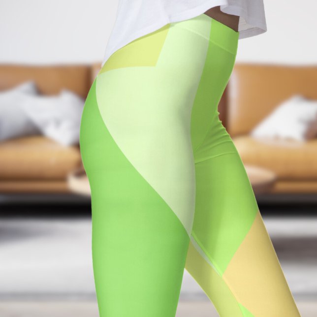 Abstrakten Tona Grönt Leggings (Stunning Green Fade Abstract Leggings)