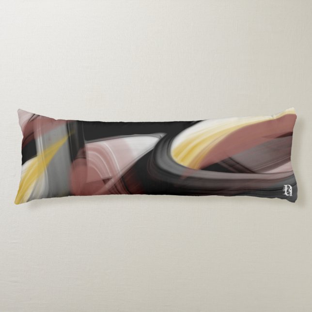 Abstrakten Trend Insida Decor Black för Body Pillo Kroppskudde (Framsidan)