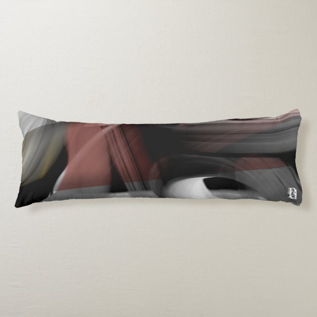 Abstrakten Trend Insida Decor Black för Body Pillo Kroppskudde (Framsidan)