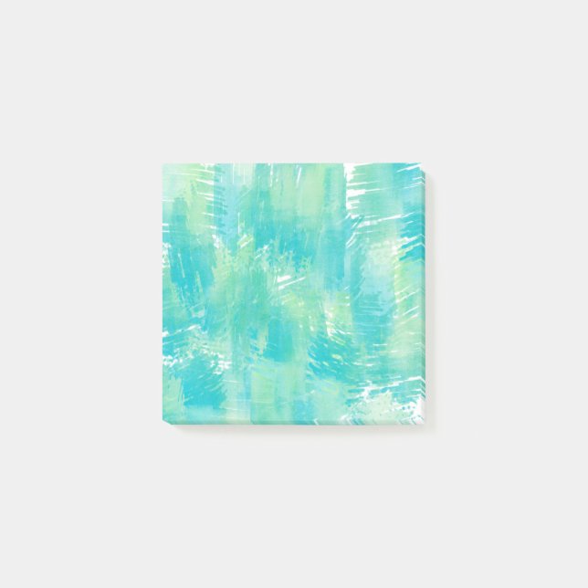 Abstrakten Turquota Mint Post-it Block (Framsida)