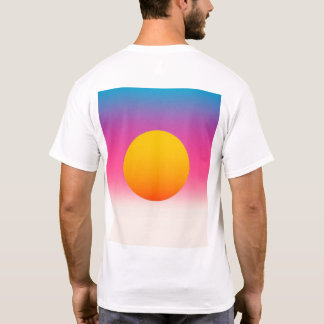 Abstrakten Unisex Sol färglös tonersolnedgång T Shirt