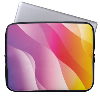 Abstrakten Vågigt bakgrund. Illustration med Färg Laptop Fodral