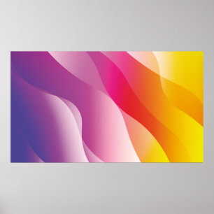 Abstrakten Vågigt bakgrund. Illustration med Färg Poster