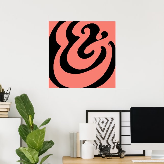 Abstrakten Vågigt modern djärv Poster (Hemmakontoret)
