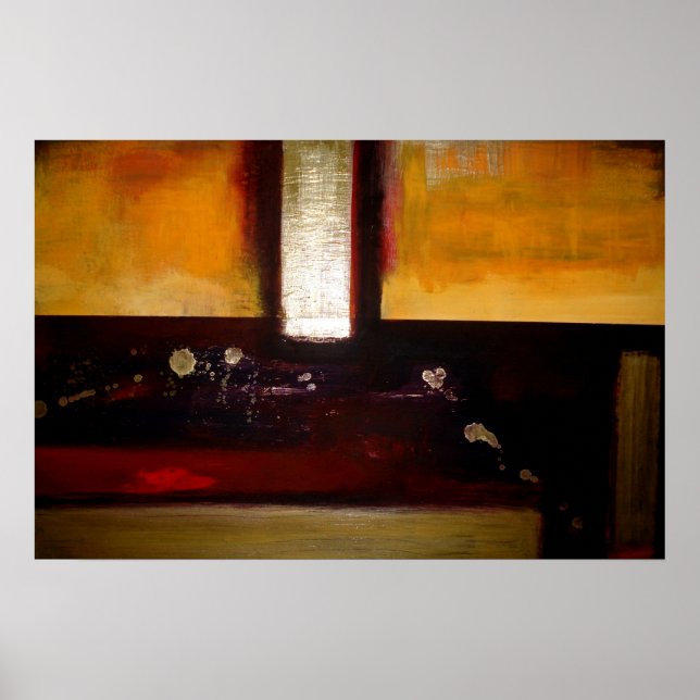 Abstrakten vågrät Rektanglar  Skriv ut Poster (Framsidan)