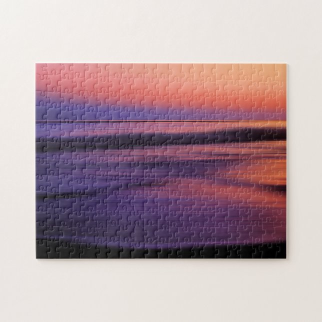 Abstrakten Väster sunset Ocean Pussel (Horisontell)