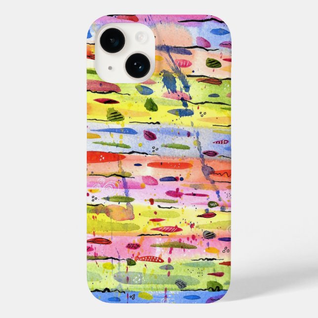 Abstrakten Vattenfärg i Linjer (Baksida)