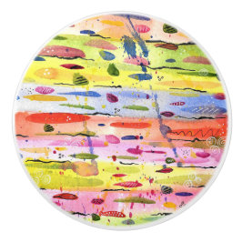 Abstrakten Vattenfärg i Linjer Knopp