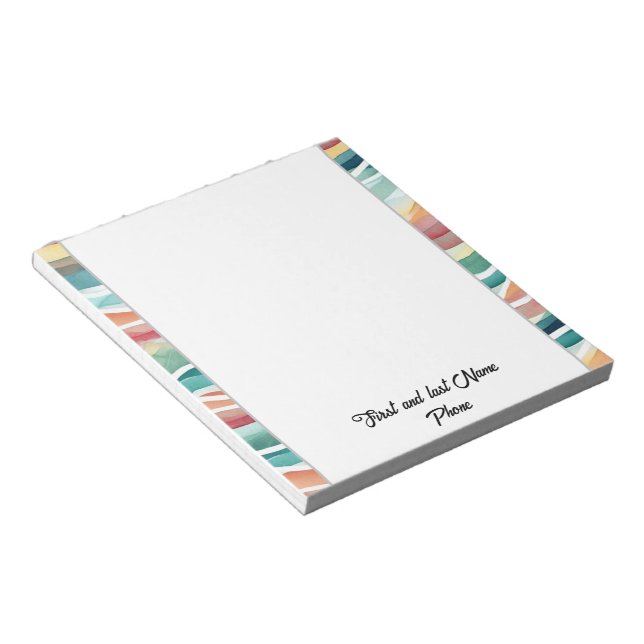 Abstrakten Vattenfärg Pastel Anteckningsblock (Vinklad)