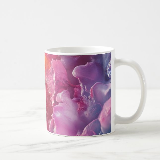 Abstrakten Vibrant Coral Reef Kaffemugg (Höger)