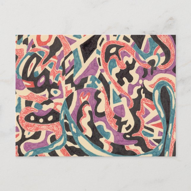 abstrakten "Vild" Vykort (Framsida)