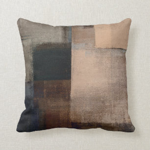abstrakten "Walnut" Neutralt Art Dekorativ kudde