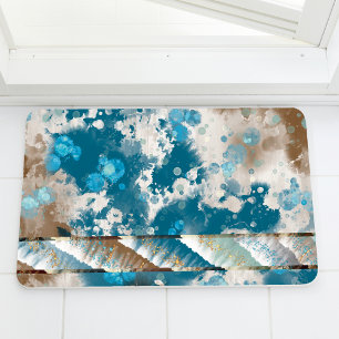Abstrakten Wave Swirl Gräns Badrumsmatta