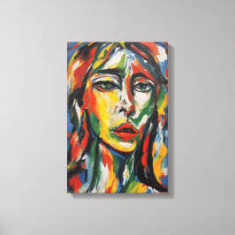 Abstrakten Woman Porträtt Canvastryck