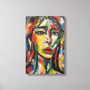Abstrakten Woman Porträtt Canvastryck