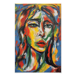 Abstrakten Woman Porträtt Fototryck