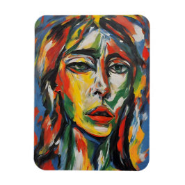 Abstrakten Woman Porträtt Magnet