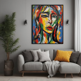Abstrakten Woman Porträtt Poster