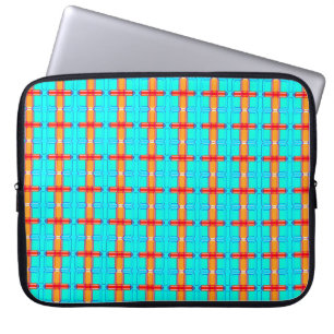 abstraktens bakgrund flerfärgad gingham mönster laptop fodral