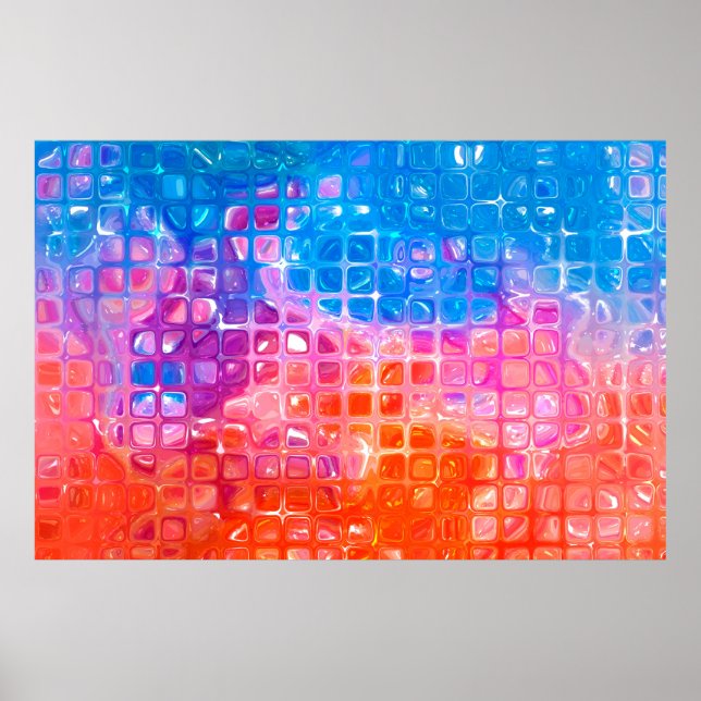 abstraktens bakgrund.flerfärgad mosaik poster (Framsidan)