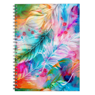 Abstraktens bakgrund för vattenfärgsfläckar och -b anteckningsbok