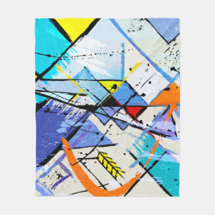 Abstraktens bakgrund, geometriskt linjer, stänk. fleecefilt