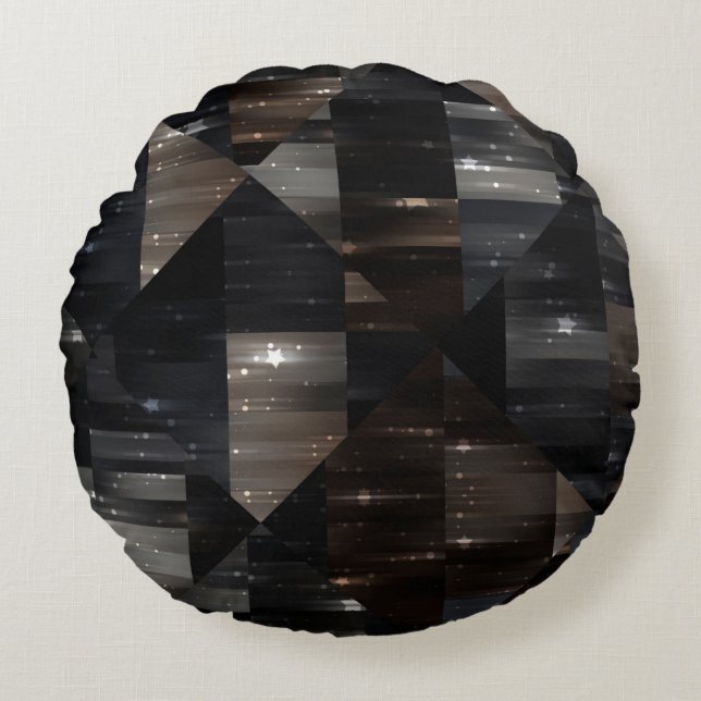 abstraktens bakgrund. grått mosaic illustration di rund kudde (Framsidan)